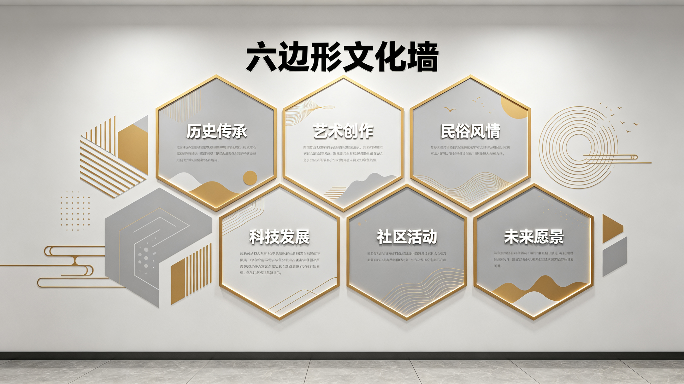 乐业企业文化墙 | 六边形信息美学